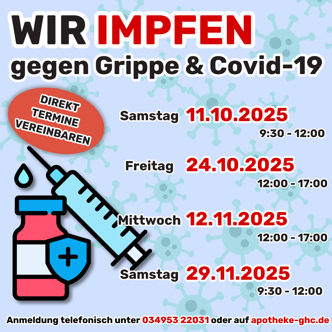 Corona Impfung und Grippe Impfung Termine Apotheke